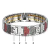 WelMag Gioielli di moda Healing FIR Braccialetti magnetici Bracciale in titanio Bio Energy per uomo Accessorio per la pressione sanguigna Wristband295s