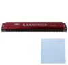 Professionell 24 -håls harmonica C -nyckel Metallmonica Woodwind Instrument för nybörjare 4 Färg Drop3878685