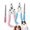 Pet Toe Care Ze Stali Nierdzewnej Psy Koty Pazur Paznokci Cążki Cutter Pilnister Portable Nożyczki Wykończenia Nails Pet Products Nowy