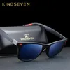 KINGSEVEN Марка Классический Mens поляризованный квадратные солнцезащитные очки Зеркало объектива унисекс Солнцезащитные очки черный кадр очки CX200706