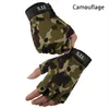 1 pair New Army Tactical Gloves Outdoor Sports half finger Combat Glove Slip-resistant Carbon Fiber Mittens Gym Gloves