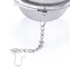 Coffee Tea Tools High Quality Tea Strainer 304 Stainless Steel Tea Pot Infuser Mesh Ball Filter With Chain Tea Maker Tools3484920