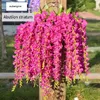 Растения Глициния вешать шелковые цветы искусственный виноградный цветок свадьба дома декор Флорес искусственные параки