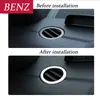 Autocollant de garniture de couverture de cadre d'anneaux de sortie d'aération latérale de tableau de bord interne de voiture pour Mercedes Benz classe E W212 accessoires automobiles 2010-2015 2 pièces