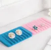 silicone soap dishes Silicon Kitchen Bathroom Flexible Soap Dish Plate Holder Tray Soap box holder KKA6364