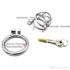 New Lock Super Small Stainless Steel Male Device Cock Cage Penis Virginity lock Cock Ring Adult Game Belt CPA231-12240475