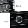 Car-styling Middle Control Clock Watch Rhinestone Ring Cover Trim For Mercedes Benz C E S Class GLC W205 W213 W222 X253 Auto Acces313D