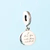 Moon Blue Sky Dangle Charm Armband DIY Making Necklace Pendant Tillbehör till Pandora 925 Sterling Silver Charms med Original Box Set