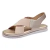 2020 vrouwen flats sandaal dame zomers sandalen vrouwelijk licht zacht glijbanen sandalen comfort lederen rasteirinha feminina feminina