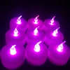 LED Tealight Tea Candles Bez Flums jasno kolorowy żółty bateria Operowana ślubna przyjęcie urodzinowe Dekoracja świąteczna