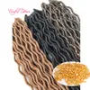 Bohemian mambo deusa loces 18inch crochet extensões de cabelo 24strandas tranças crochet ombre kanekalon trançando cabelo sintético para mulheres