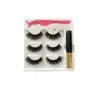 3Pairs Magnet Eyelash Magnetic Liquid Liquid Eyeliner Magnetic Fanis Fanis Fis. Tweezer Juego de agua Tarra de maquillaje de extensión de pestañas de pestañas larga duradera