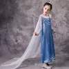 Baby Girls Princess Dress Halloween Party косплей костюм девушки блестки элегантный одетый Снежная королева 2 Платье со съемным плащом M1663