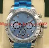 MEN039 di alta qualità Watch Bracciale in acciaio inossidabile Bratinum Blu Ice Blue Dial 116506 Nessun movimento automatico meccanico cronografo 4627800