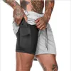 Sparrowera Double-Deck Solide Gym Shorts für Männer Tasche Plus Größe Fitness Laufen Camouflage Schnell Trocknend Training Jogging Hosen1