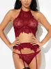 2019 nieuwe vrouwen sexy-lingerie nachtkleding nachtkleding jurk babydoll kant G-string ondergoed