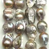 1 Full Strand 20-25mm Large Metallic Nucleated Natural Baroque Pearls Beads Genuine Irregular Freshwater Pearl Gemstone Loose Beads 16-18Pcs