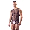 Novos Homens Slim Underwear Sexy Ver através de Shapers Homens Underwear Rework Fio Corset Vestuário Bodysuit Homens Ultra-fino Shapewear