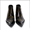 Artı boyutu vintage adam el yapımı sivri uçlu metal uçlu erkek paty balo ayakkabıları gerçek deri erkekler punk rock ayak bileği botları