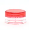 5G 5 ml hoge kwaliteit lege clear container pot pot met zwarte deksels voor poeder make-up crème lotion lip balsem / glans cosmetische monsters 1000pcs / lot