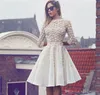 2019 goedkope Arabische vintage bloemblaadje bloemen korte homecoming jurk een lijn junioren zoete 15 afstuderen cocktail party jurk plus size op maat gemaakt