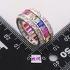 Granat Morganit Pink Kunzit Blau Kristall Zirkon 925 Sterling Silber Ring Größe 6 7 8 9 10 11 J19071498229845268855