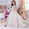 414 ans Belle fleur de dentelle florale robes filles filles concours de balais de balles longues belles petits enfants fête formelle wear9140933850012