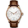 Ny Brand Watch Man Automatiska klockor Läderband Män armbandsur Mekanisk klocka med Power Reserve -funktion 054