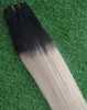 virgin brazilian straight hair weaves T1B/613 two tone ombre brazilian hai 100% Human Hair Bundles 1PCS