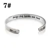 Bangle Bracelet for Men Women Jewelry Silvery Titanium Stainless Steel Inspirational Bracelets Bangles Wholesale Love Engraved Cuff Bangle