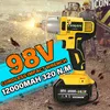 98VF 320Nm 12000mAh Cordless Electric Impact Wrench Drill Screwdriver 110-240V