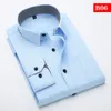 Kalite Iyi Klasik Elbise Gömlek Erkek Bahar Sonbahar Uzun Kollu Katı Dimi Resmi İş Erkekler Sosyal Düğme Slim Fit Shirts1