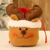 New Christmas Easter Egg Candy Bag Gift Drawstring Bags Santa Claus Snowman Elk Bag Xmas Tree Decoration Gift apple candy Pouch