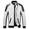 blanc hommes veste en cuir pu