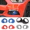 car Sticker ABS Front Fog Light Decoration Ring For Ford Mustang 2015-2018 Factory Outlet Exterior Accessories288J
