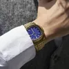 Marka Onola moda luksusowe zegarki klasyczny design w stylu retro wodoodpornym stalowym złotym zegarkiem dla mężczyzn i kobiet227y