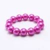 INS 16 styles enfants bijoux Bracelet couleur unie ABS perle charmant bracelet mignon Design princesse bracelet pour fille bijoux cadeau