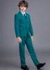 4 Pieces Child Suits High Quality Wedding Boy Suits Jacket Pant Vest kid Formal Dress School Student Party Costumes (Jacket+Pants+Vest+Bow)