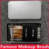 Hot Famous N3 Brush 12st Makeup Cosmetic Facial Brush Kit Metal Box Borste Set Face Powder Brushes