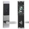 Elektronisches digitales intelligentes Türschloss, Code, Passwort, schlüssellose Tastatur, Sicherheitszugang – Silber, rechte Tür offen
