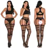 Nuovo Rajstopy Con apertura sul cavallo Collant da donna Collant sexy per tatuaggio Collant a rete per le donne Lingerie sexy di pizzo nero Collant193N