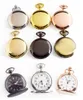 Wholesale 8Colors Quartz watches Chain Bronze Polished double face pocket watches