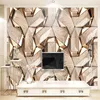 Self-Adhesive Mural Wallpaper Modern 3D Abstract Geometry Gold Metal Pattern Photo Wall Paper Living Room KTV Waterproof Canvas