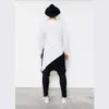 Moomphya 2019 New Longline Longline Hem Long Sleeve Men T Shirt streetwear Hip Hop Tshirt للرجال tshirt الأنيق Tee Shirt Men T5953077