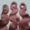 Ombre virgin Body Wave Hair Two tone virgin brazilian tape in human hair extensions 3Pack/Lot body wave tape in hair extensions PU skin weft