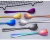 News Stainless Steel Heart-Shaped Coffee Stirring Spoon For Dessert Cake Sugar Ice Cream Tea Spoons Kitchen Cafe Wedding Spoon