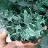 480g Doğal Yeşil Hayalet Phantom Kuvars Kristal Küme Şifa Numune