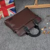 Briefcases 2021 Men's Shoulder Bag Korean Style Crazy Horse Leather Pu Casual Portable Crossbody Trendy Computer