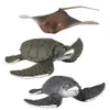 Simulação Animais marinhos Modelo de brinquedo Adeços decorativos de caranguejo Octopus ray Sea Turtle marinha Modelos de ornamentos Decorações Crianças Aprendendo brinquedos educacionais