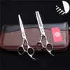 6039039 17cm Purple Dragon JP Titanium Barber Shears Frisörsax Salong Haircut Set Thunning Scissors Professional 3775163